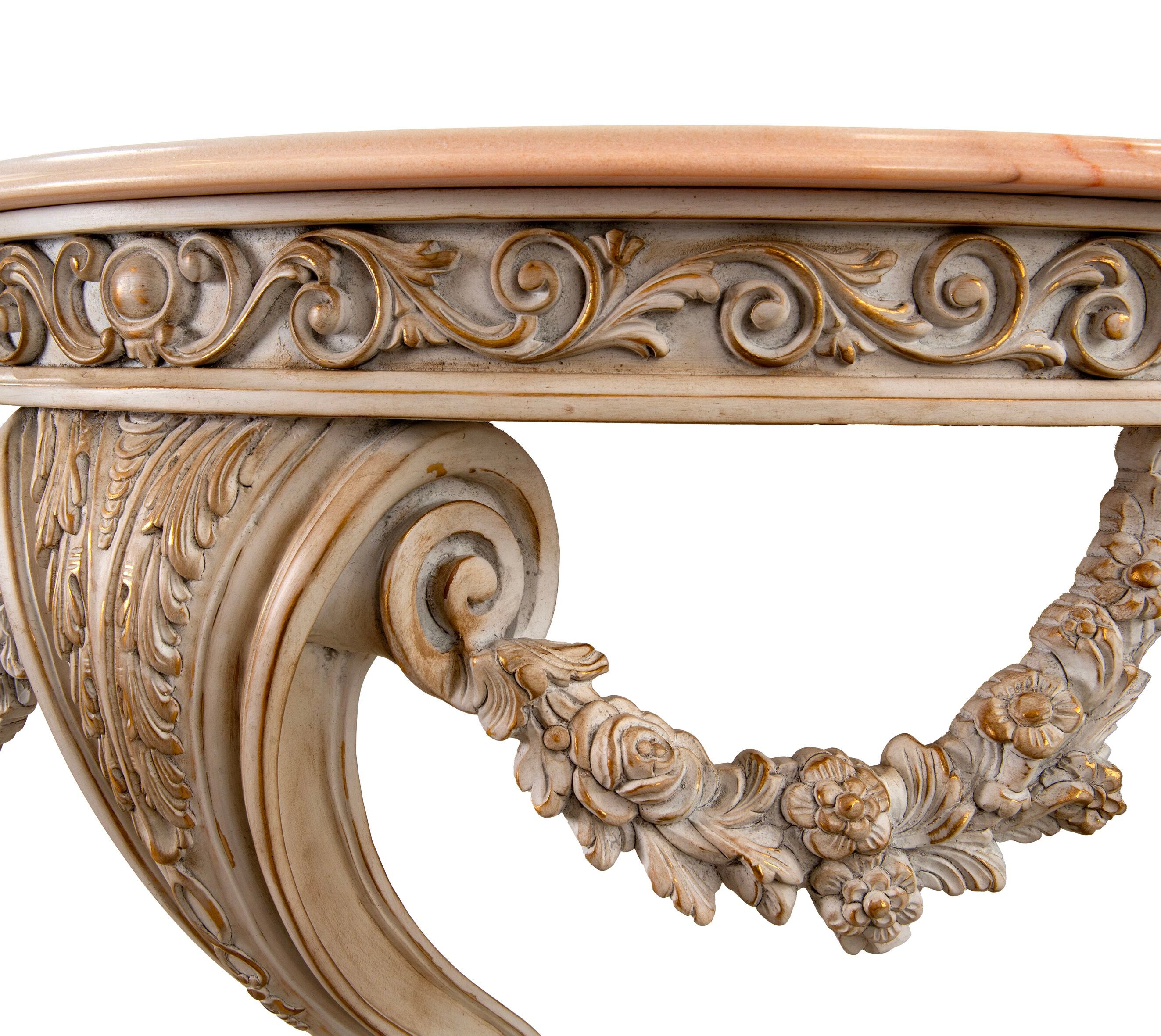 Консоль в виде полумесяца из розового мрамора Португалия Bellotti Ezio Essential Classic ARCH-00147178 - Вид №1