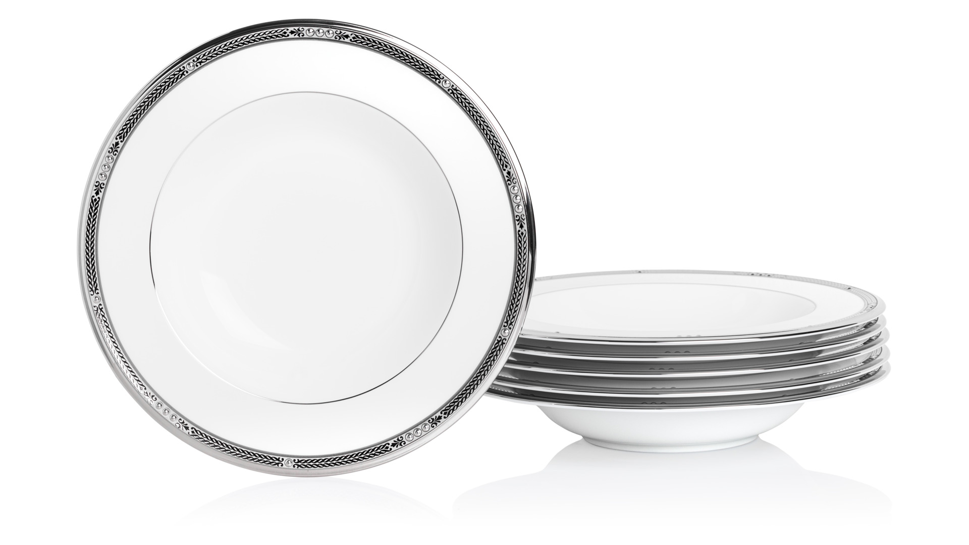 10654836 Noritake Сервиз столовый Noritake "Чатлайн, платиновый кант" 6/27 Фарфор костяной  - Вид №5