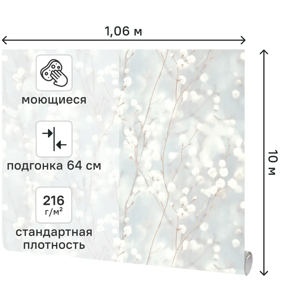 Обои флизелиновые Аспект Ру Марта голубые 1.06 м 78038-16 STLM-2073209 - Вид №1
