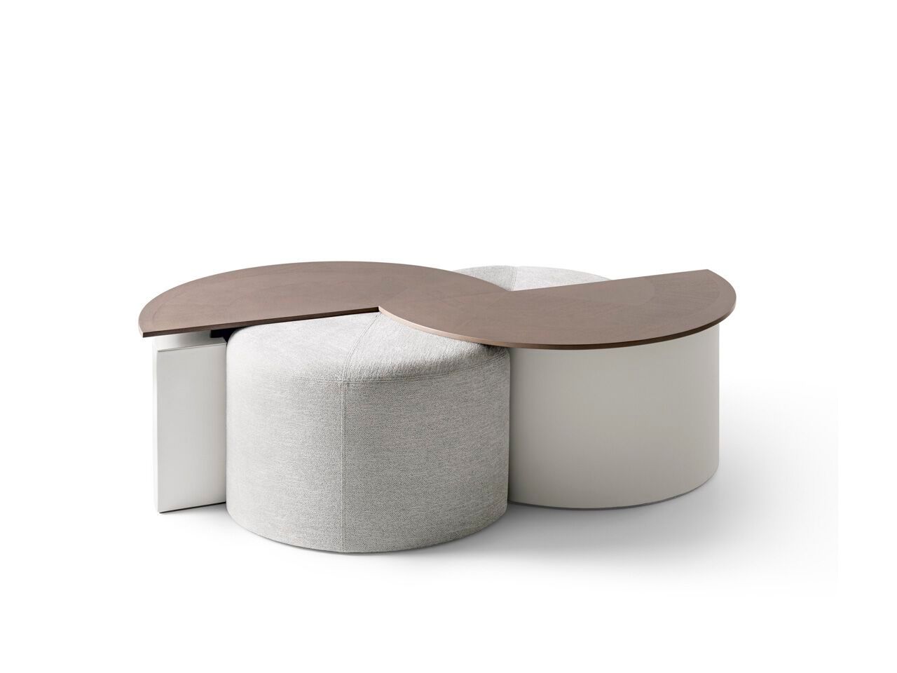 Модульный журнальный столик из кожи и HPL Giorgetti Tiber &amp ARCH-00104725 - Вид №2