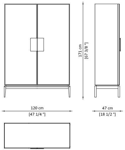 Paolo Castelli Лакированный буфет из мдф и сатинированного стекла Peacock sun-id-1445408 - Вид №7