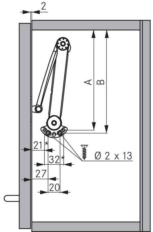 Würth Система открывания дверей Asta a snodo per anta ribalta F151145220/1 - Вид №3
