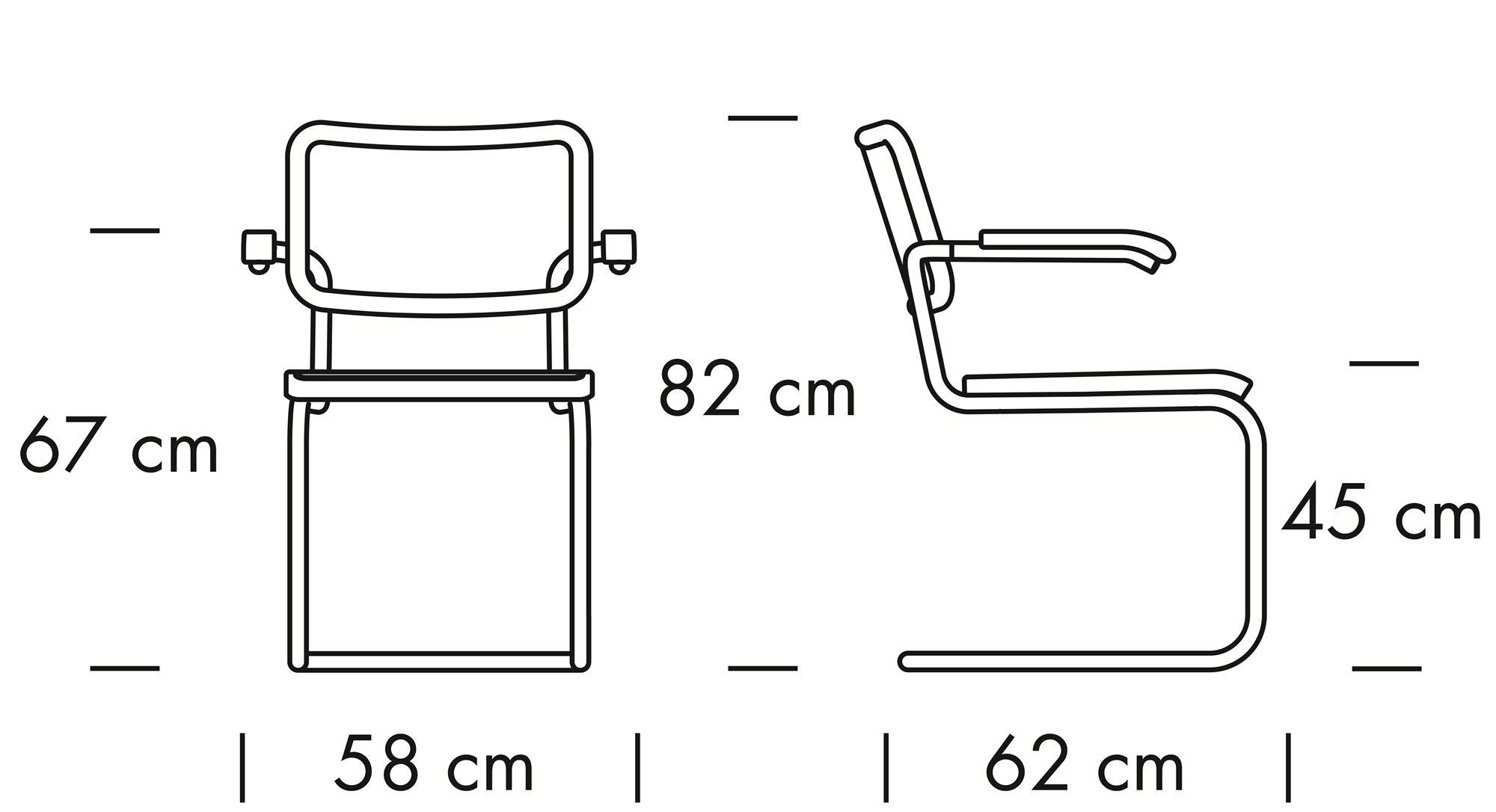 Стальной и соломенный консольный стул THONET JS. THONET ARCH-00102411 - Вид №7