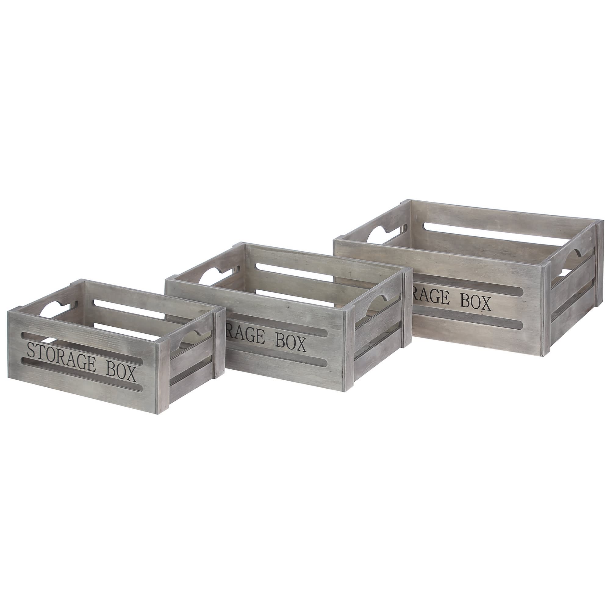 82004211 Набор ящиков «Лёгкий» с принтом, дерево, 3 шт Santreyd 