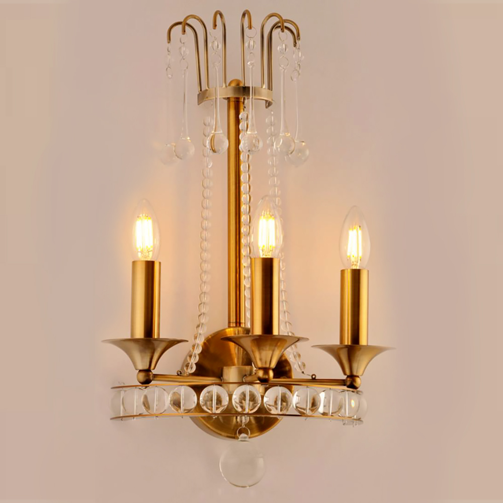 Бра Regency от Delight Collection WG6957 DELIGHT COLLECTION СВЕЧА 245979 Золото;прозрачный  - Вид №1