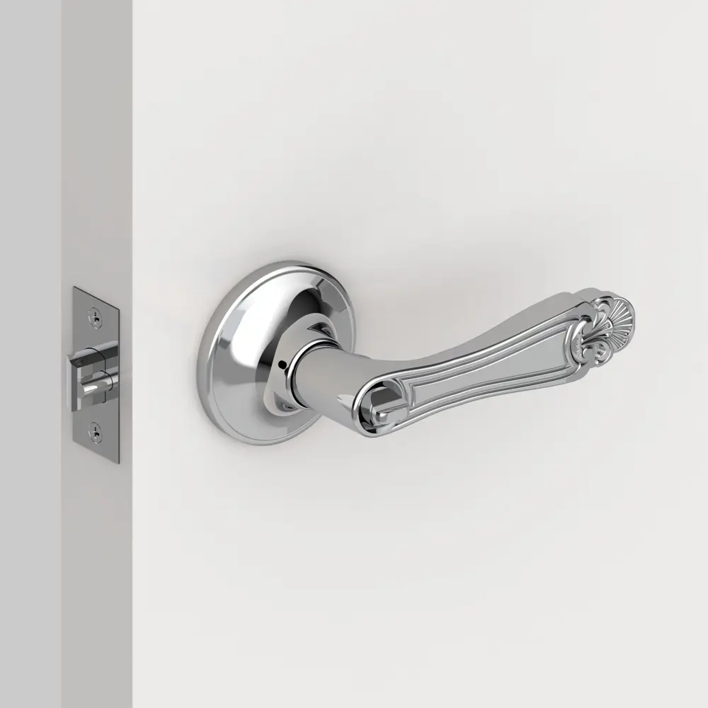 Ручка-защёлка 637/BL СР-Е, с фиксатором, цвет хром FUARO STLM-2045259 - Вид №7