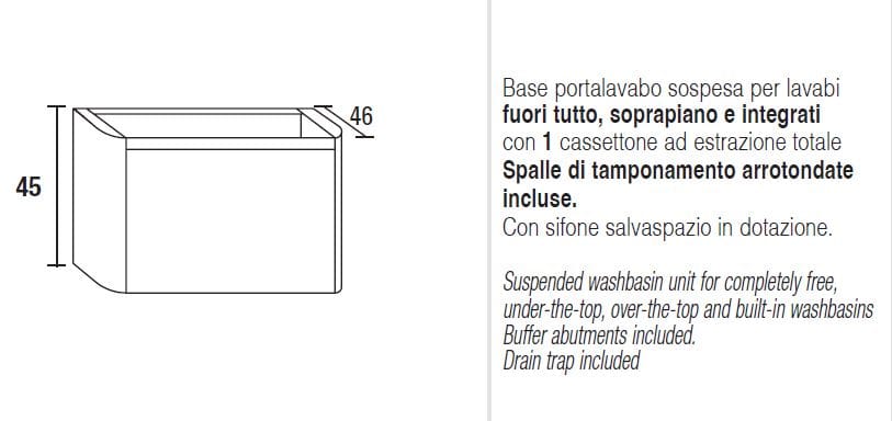 HPL подвесной одиночный умывальник с зеркалом Mobilcrab Infinity Round ARCH-00141411 - Вид №2