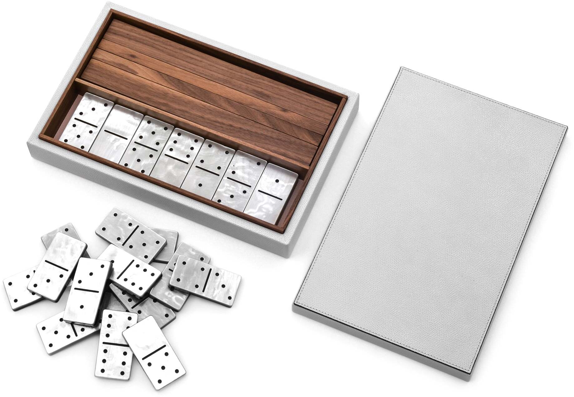 Домино - 30X19XH6 см / кожа зернистая_PETROL BLUE