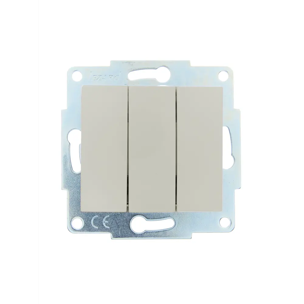 Выключатель встраиваемый Lezard Asti 3 клавиши цвет кремовый STLM-2124278