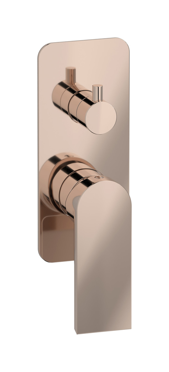 Внешние части встроенного в стену смесителя на 3 потребителя WE ARE IB k3312rs Rose Gold K3