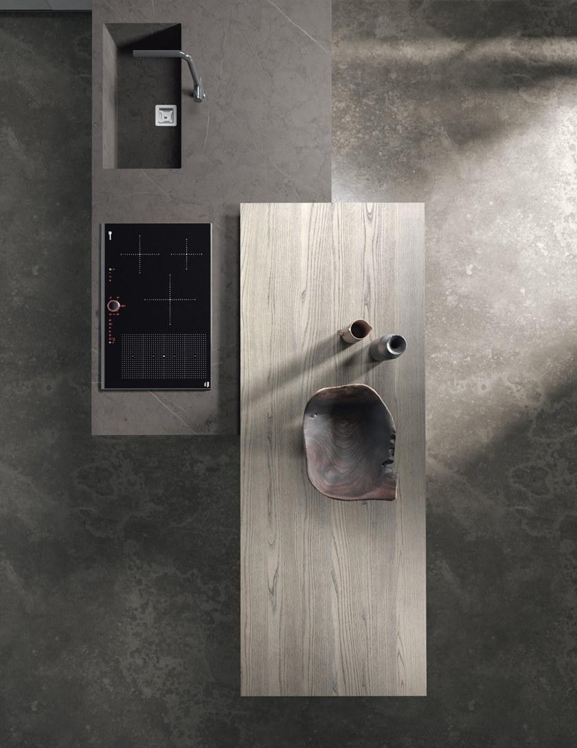 Alta Cucine Кухня из лакированного ламината с полуостровом Sistema 22.2 sun-id-1503886 - Вид №3