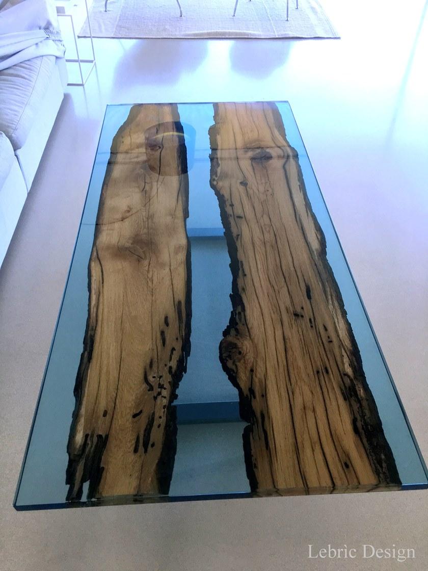 Прямоугольный обеденный стол из массива дерева Lebrìc design - legno e resina Santreyd sun-id-1425879 - Вид №5