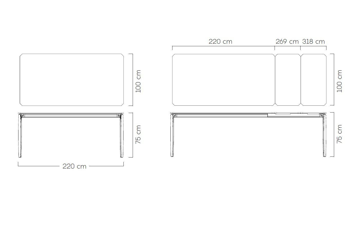 Садовый стол с алюминиевым основанием и керамогранитом MY YOUR Push ARCH-00135608 - Вид №12