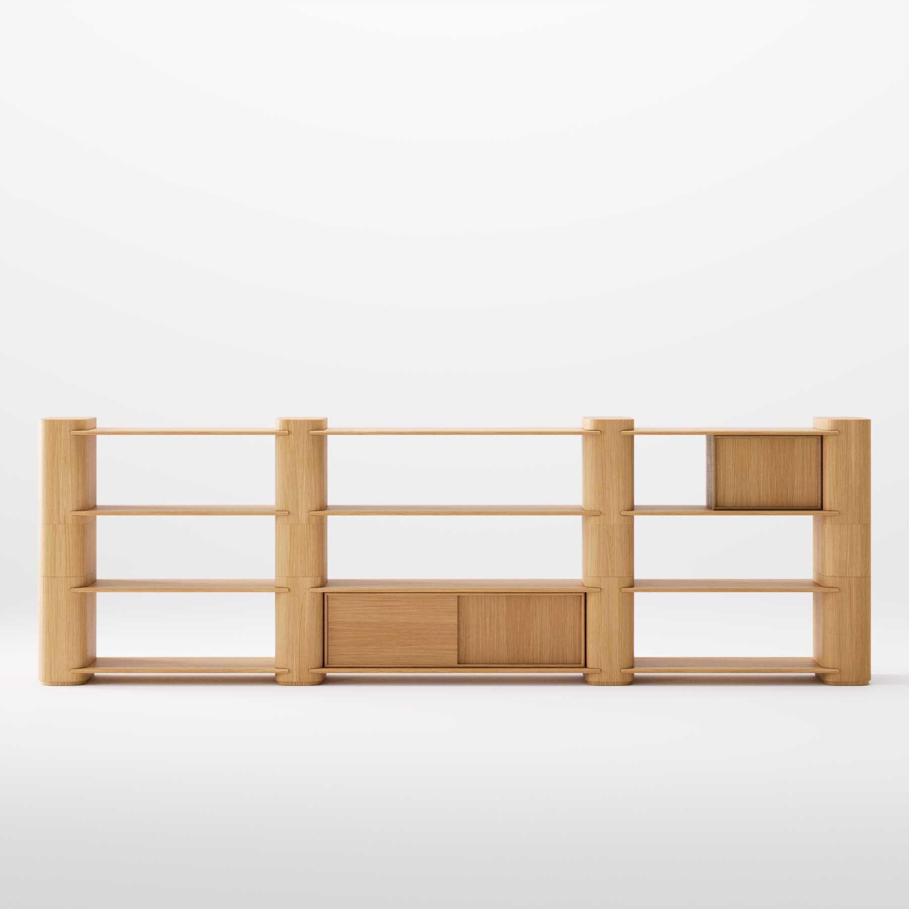 Деревянный самонесущий модульный книжный шкаф Wewood Path ARCH-00032308 - Вид №9