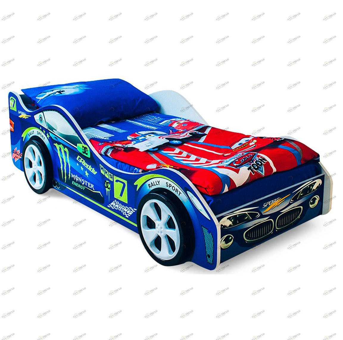 Детская кровать-машина "Молния" БЕЛЬМАРКО  326738 Синий Santreyd 