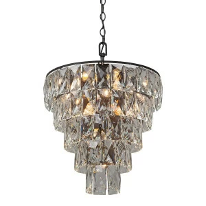 Люстра подвесная черная Vitaluce V5262-1/20+1 VITALUCE ДИЗАЙНЕРСКИЕ 00-3887904 Прозрачный;черный