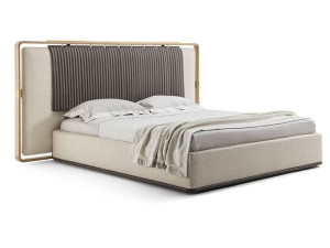 Мягкая кровать из ткани