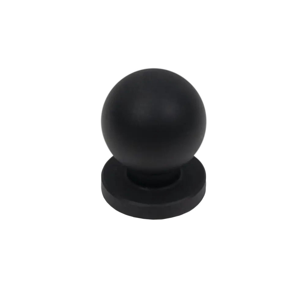 Мебельная ручка-кнопка GN35 цвет черная AKS STLM-2171647