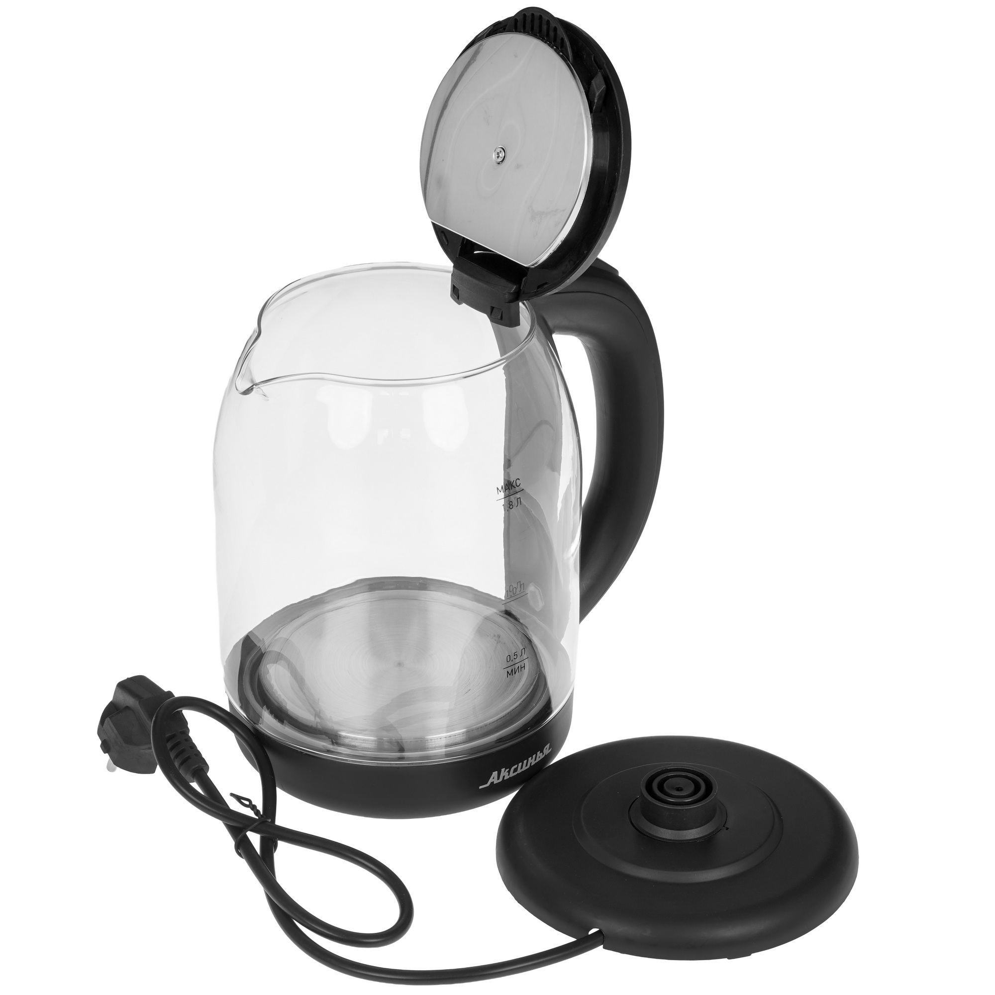 9050538 Электрочайник Аксинья КС-1017 черный STDN-0104625 - Вид №4
