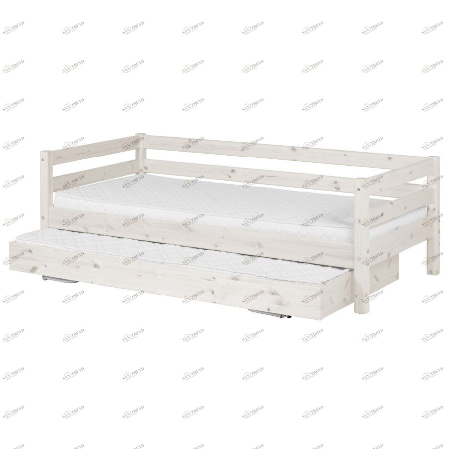 Кровать Flexa Classic с выдвижным спальным местом, белая, 190 см 9010171201