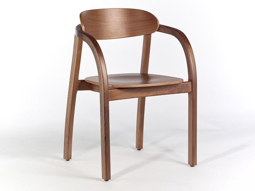 Wildspirit Стул деревянный с подлокотниками с открытой спинкой Arch sun-id-1510025 - Вид №2