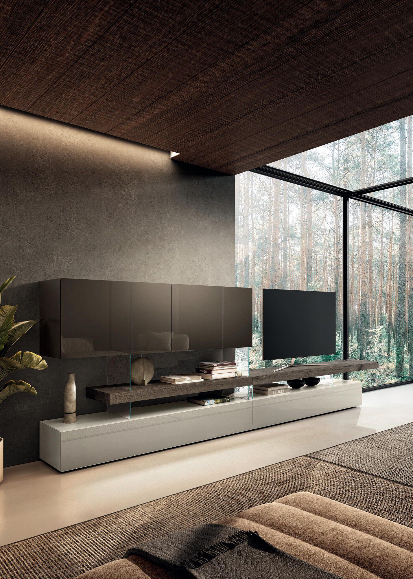 Отдельно стоящая стена из дерева и стекла Lago Air ARCH-00104257 - Вид №1