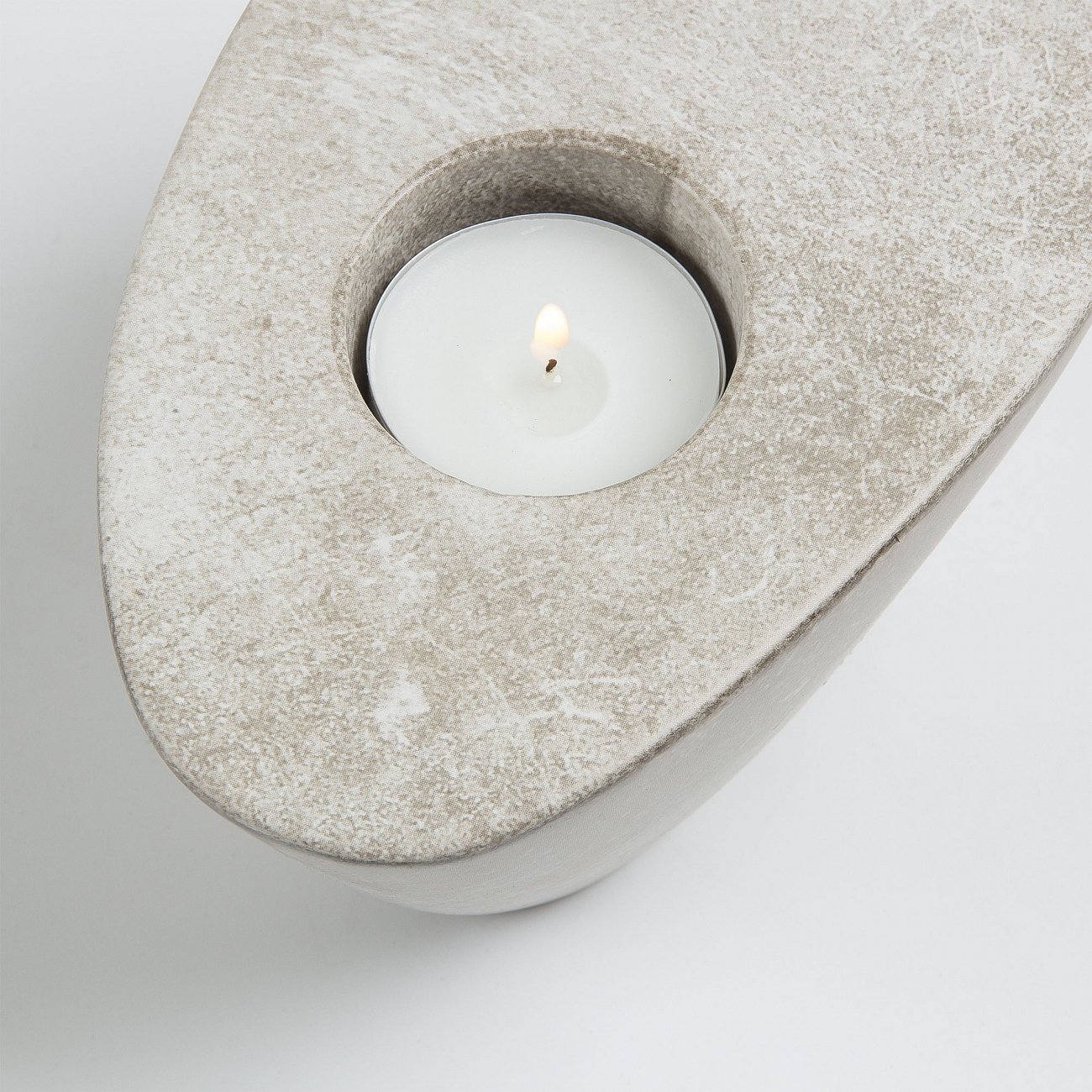 Подсвечник керамический на 1 свечу бежевый Buggle от La Forma LA FORMA  342960 Бежевый  - Вид №1