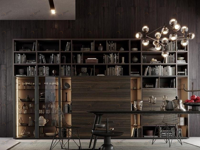 Kico Модульный деревянный книжный шкаф с подставкой под телевизор Librerie sun-id-1430049