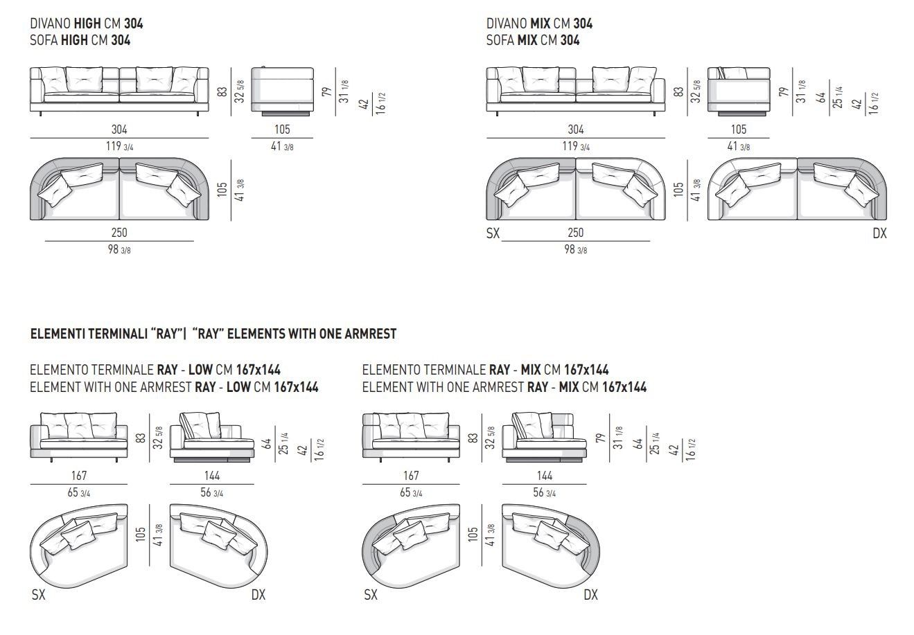 Модульный угловой диван из ткани Minotti ALEXANDER ARCH-00105167 - Вид №28
