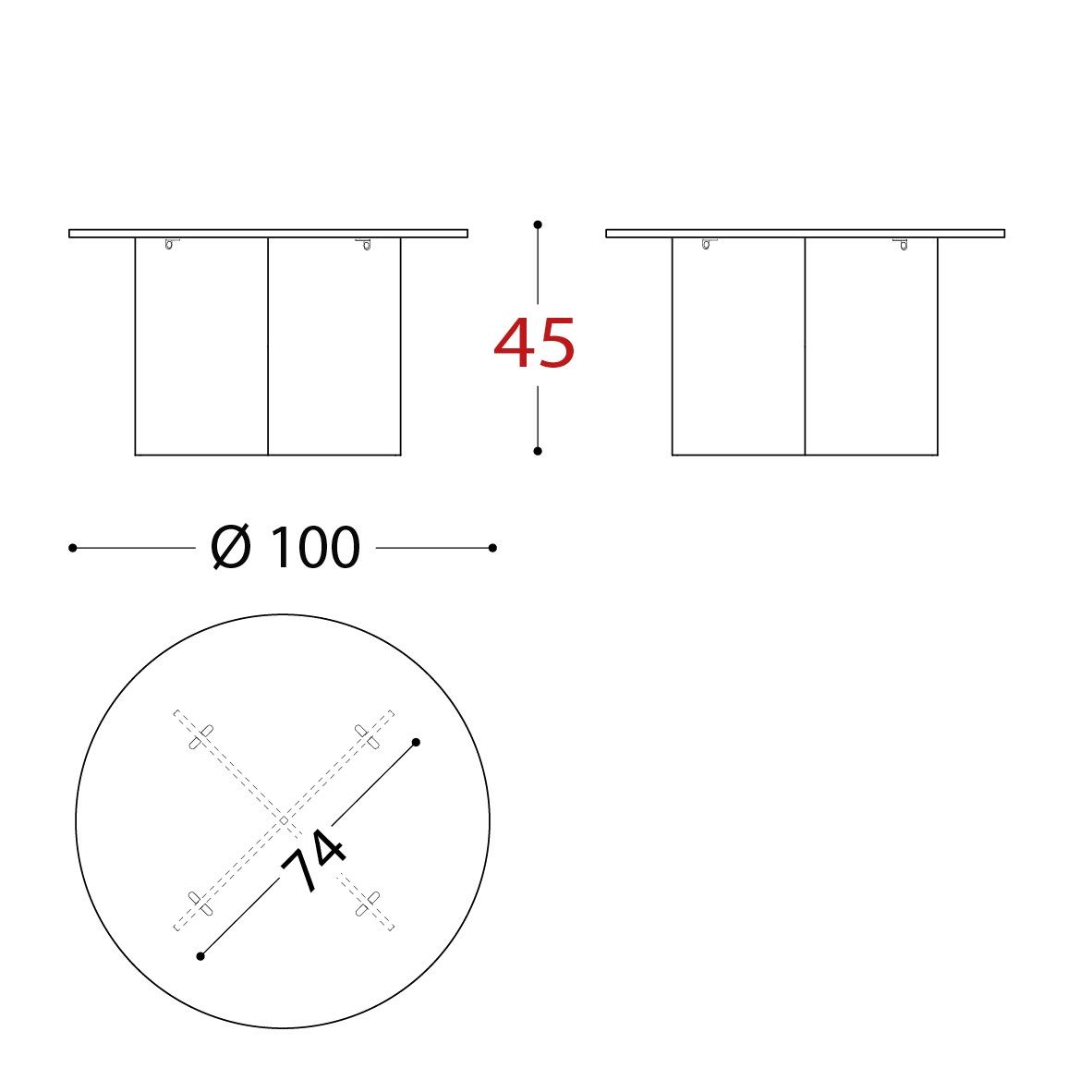 ПММА круглый садовый стол Varaschin Belt Air ARCH-00124604 - Вид №5