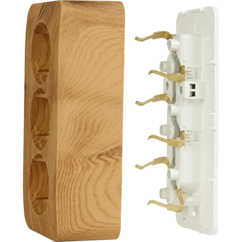 Розетка тройная накладная Schneider Electric Blanca с заземлением цвет ясень 86720967 STLM-2159674 SYSTEME ELECTRIC - Вид №4
