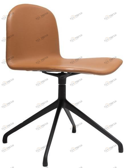 ONDARRETA Вращающееся кресло на козелке из кожи Bob xl sun-id-1492380