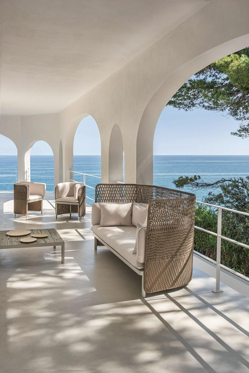 Ethimo Садовый диван 3 мест с высокой спинкой Esedra sun-id-1385874 - Вид №4