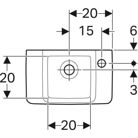 272142000 Раковина Geberit Renova Compact с укороченным вылетом Geberit  - Вид №7