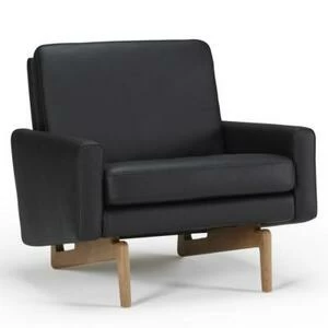 Кресло Egsmark, лакированный дуб, черное