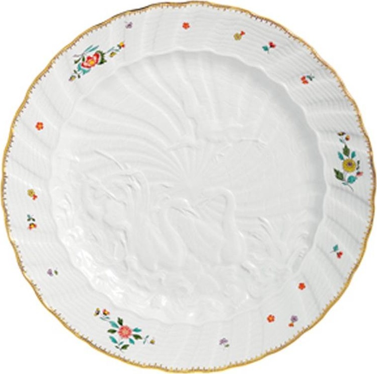 73567 Meissen Тарелка закусочная 20см "Лебединый сервиз" (индийские цветы) Фарфор 