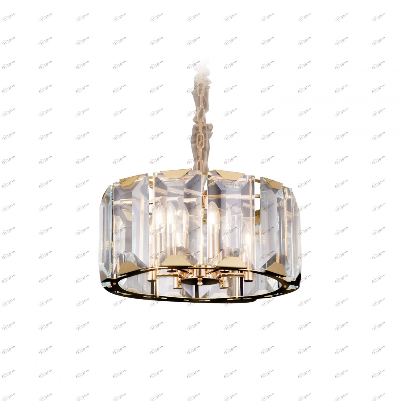 Подвесной светильник Harlow Crystal L4 gold от Delight Collection B8006 L4 DELIGHT COLLECTION ДИЗАЙНЕРСКИЕ 243930 Прозрачный;золото 