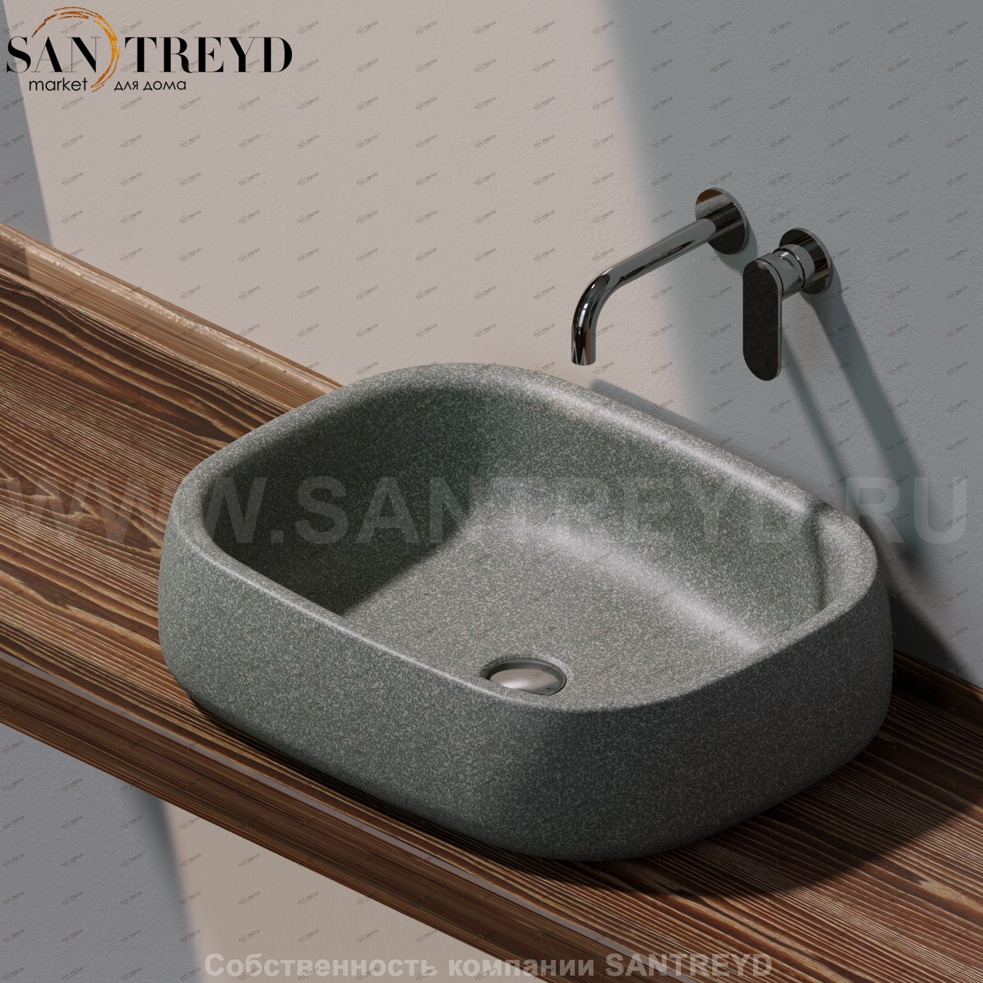 BN60A7037 Накладная раковина на столешницу  прямоугольная Ceramica Flaminia Bonola