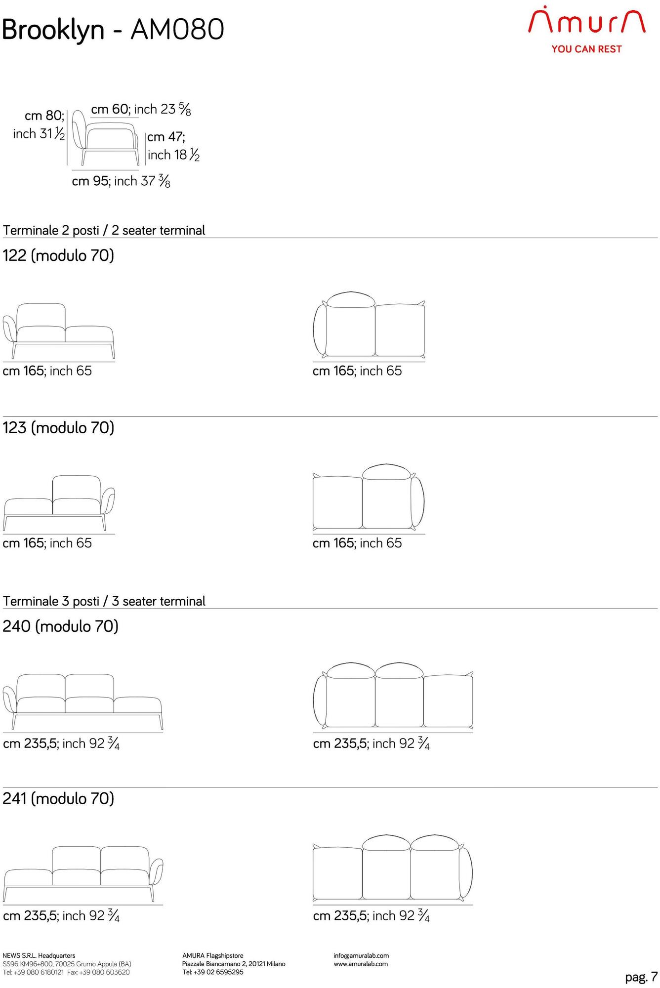 AMURA 3-х местный тканевый диван Brooklyn sun-id-1492327 - Вид №13