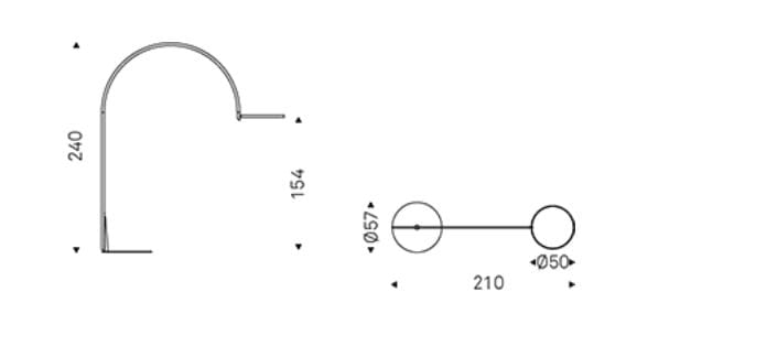 Стальная дуговая лампа Cattelan italia ARX ARCH-00127903 - Вид №6