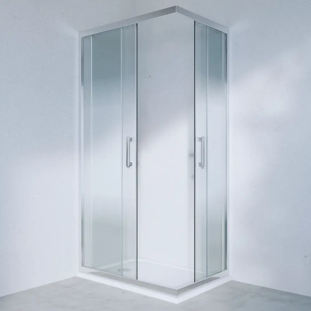 Комплект стекол для душевой ширмы Sensea Easy 100x70 см стекло с шелкографией, цвет профиля на выбор 88103653 STLM-2016755 - Вид №6