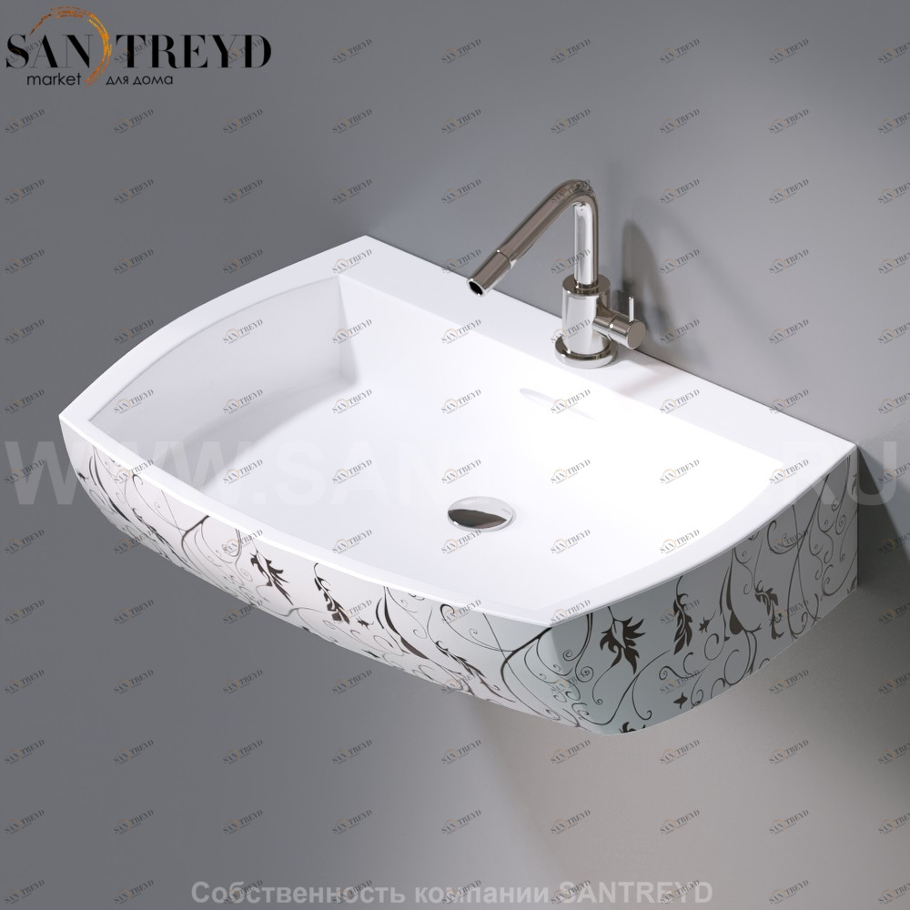 L283.440 Подвесная раковина настенная овальная A. e T. Italia SQUARE белая AeT ITALIA