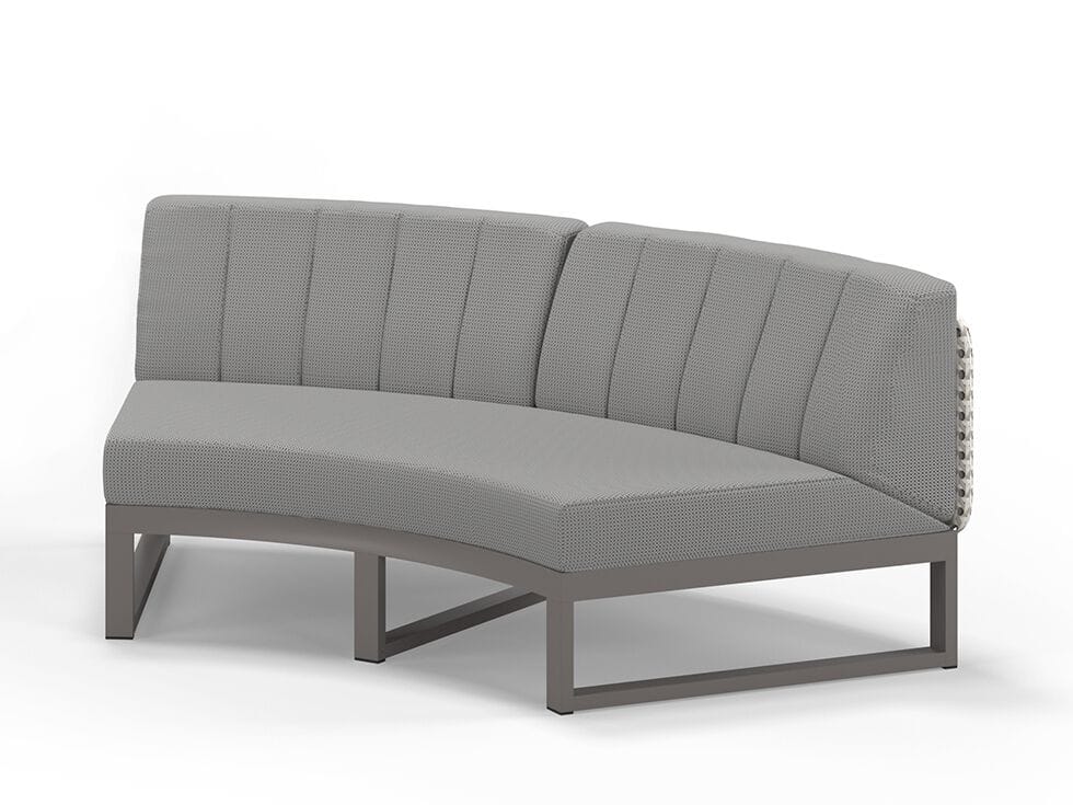 Тканевый изогнутый модульный садовый диван MAMAGREEN Munia ARCH-00029791