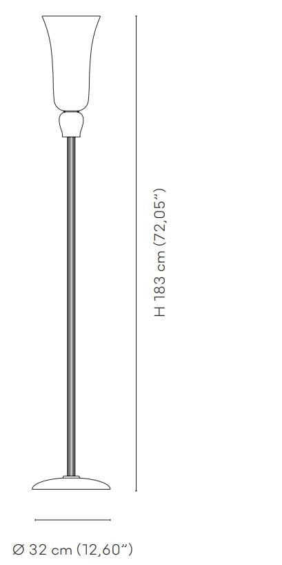 Напольная лампа из дутого стекла VENINI тридцатые годы ARCH-00120012 - Вид №2