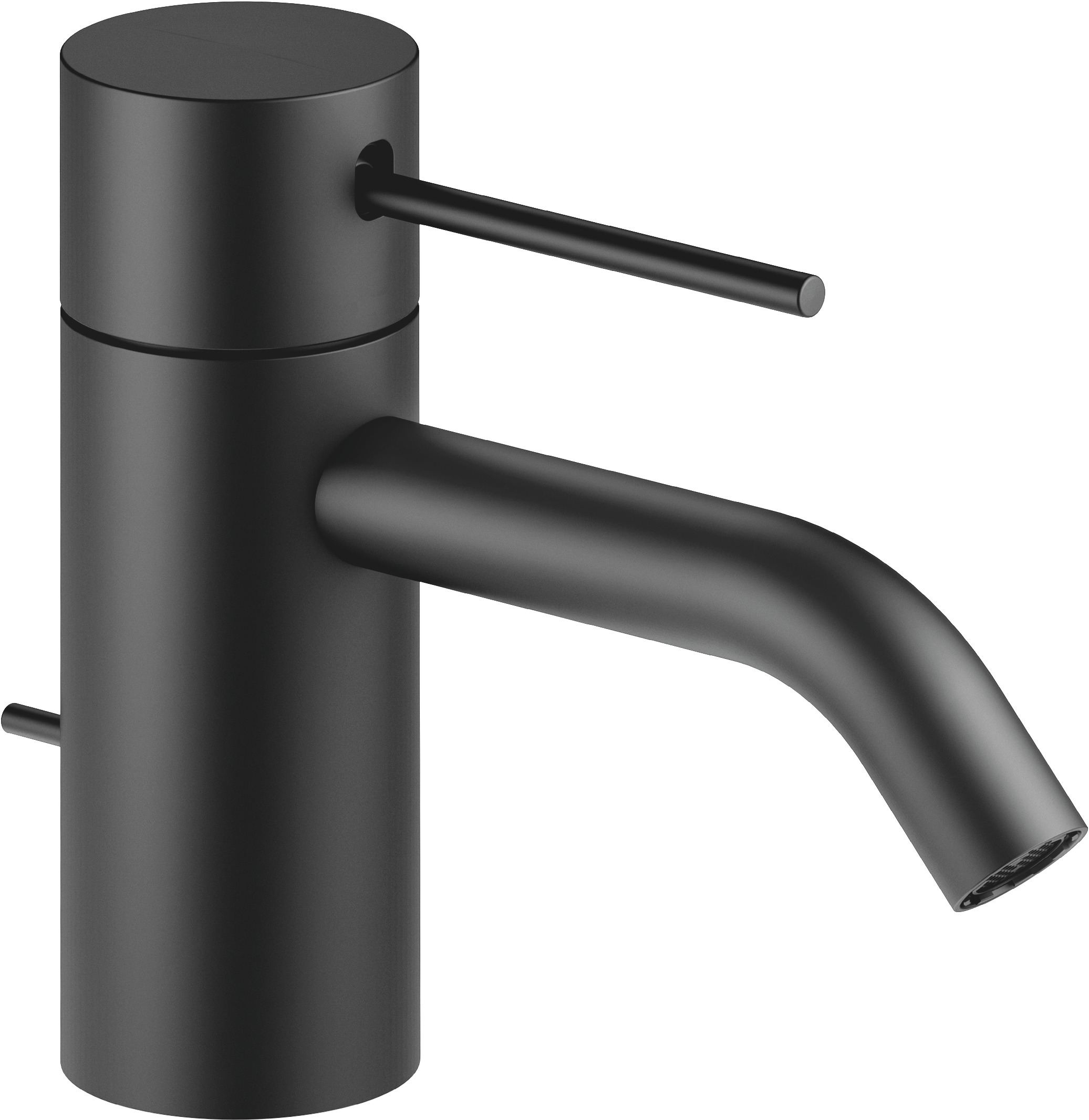 META  SLIM Смеситель для раковины однорычажный с донным клапаном - матовый черный