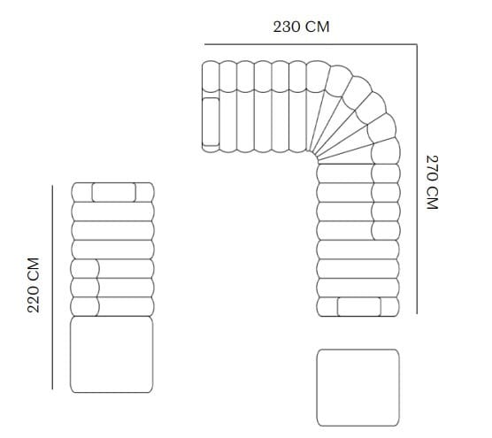 Угловой модульный садовый диван в Sunbrella® NORR11 Studio Outdoor ARCH-00128089 - Вид №11