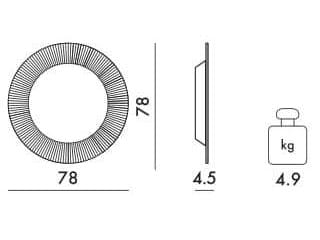 Круглое зеркало из ПММА со встроенным настенным освещением Kartell Kartell by Laufen ARCH-00070560 - Вид №22