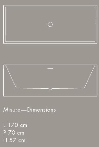 Nic Отдельностоящая прямоугольная ванна из Corian® Vasche da bagno sun-id-1420415 - Вид №4
