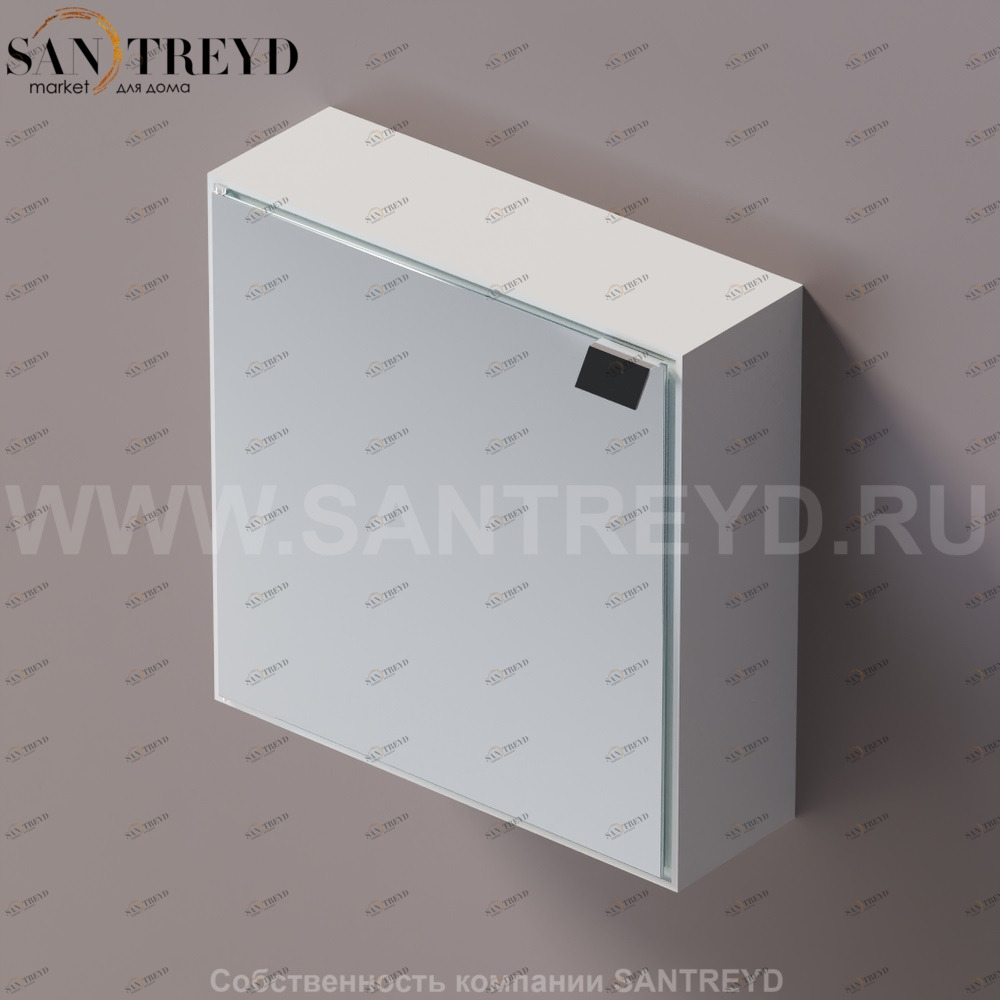 Agape 4x4 Шкаф с зеркалом 40 см в коробе из крашеного алюминия белый A4X4289Z