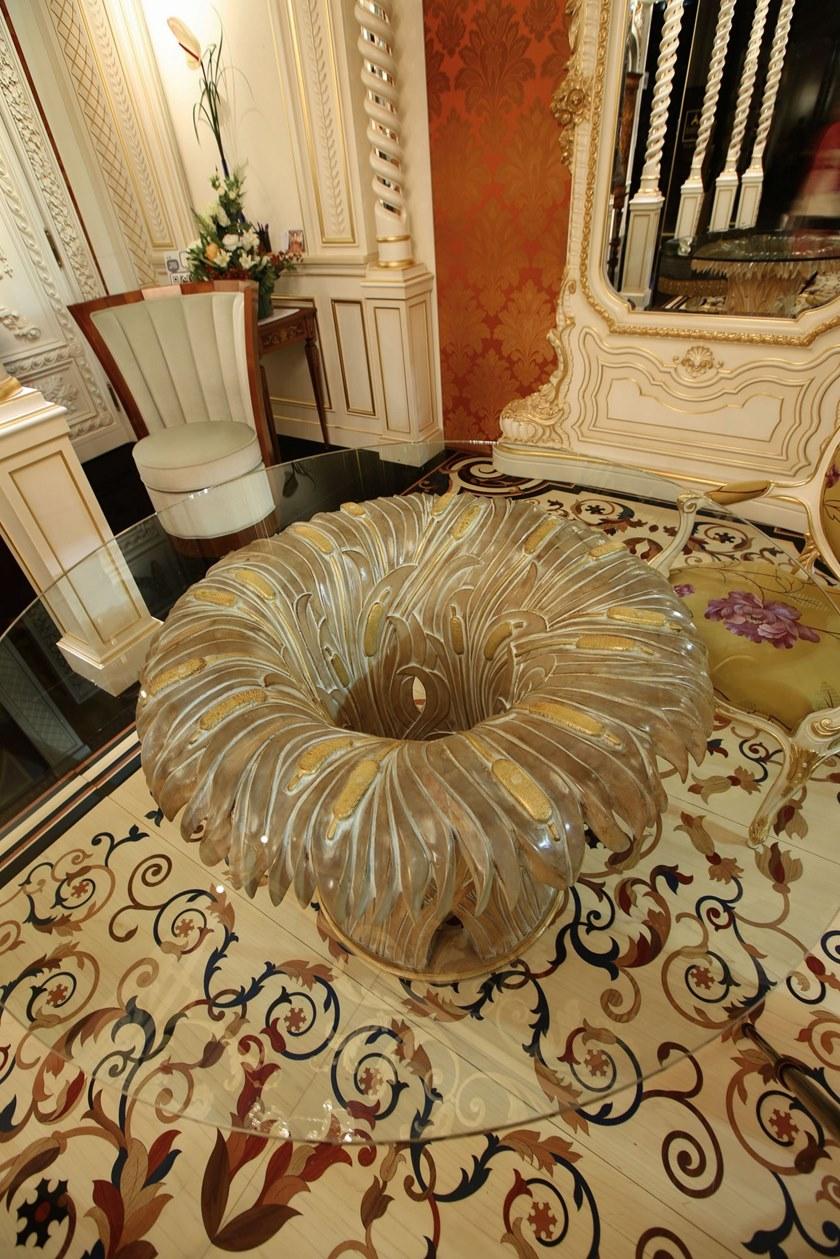 Arnaboldi Interiors Круглый стол из хрусталя и массива дерева sun-id-1414272 - Вид №1